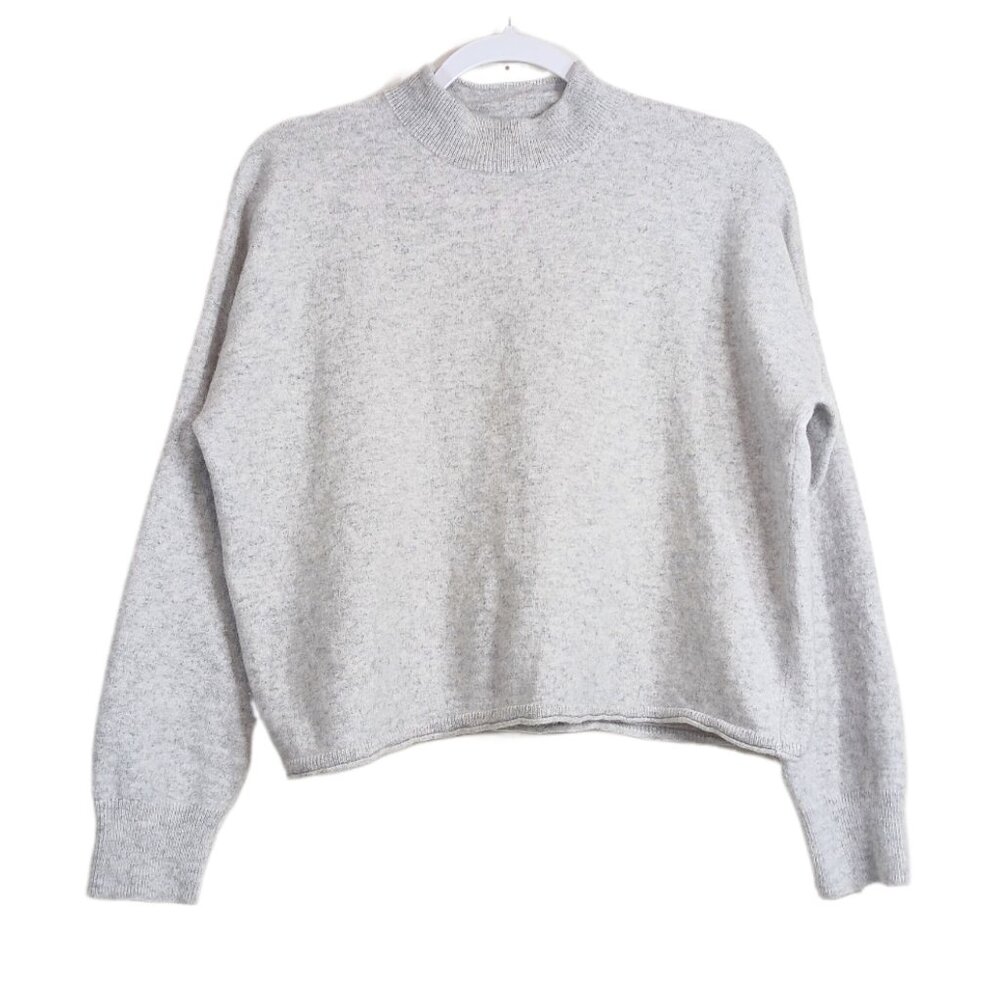 Madewell Light Gray Mock Neck Sweater